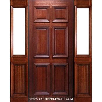 6 Panel with Half Lite Sidelights - 36'' x 80''